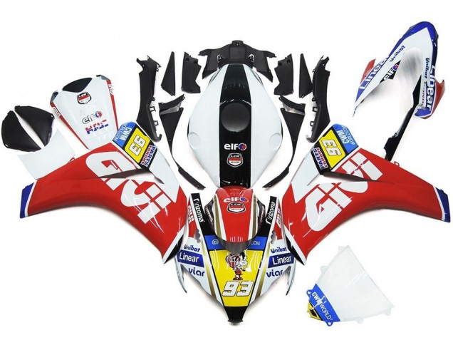 93 Chiffre Blanc & Rouge 08-11 Honda CBR1000RR Carénage 93 Chiffre Blanc & Rouge 08-11 Honda CBR1000RR Carénage