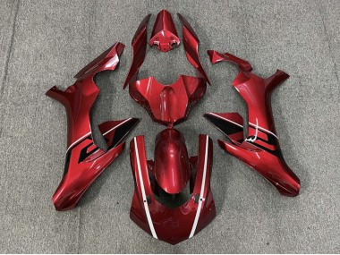 Accents De Rouge Profond & De Noir & Blanc 15-19 Yamaha R1 Carénage