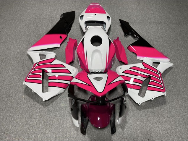 Ailes Roses & Blanches 05-06 Honda CBR600RR Carénage Ailes Roses & Blanches 05-06 Honda CBR600RR Carénage