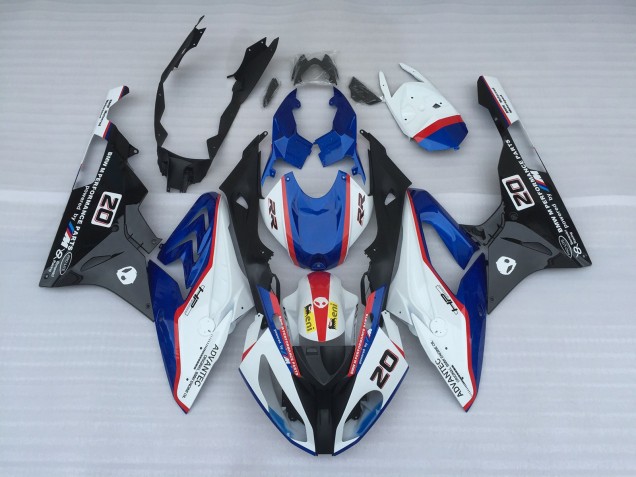 Alien Bleu & Blanc 09-14 BMW S1000RR Carénage Alien Bleu & Blanc 09-14 BMW S1000RR Carénage