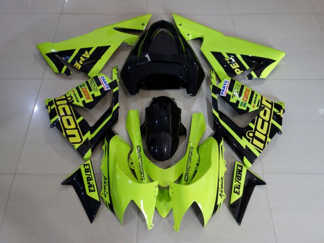 Alta Visibilità Giallo E Nero 04-05 Kawasaki ZX10R Carénage Alta Visibilità Giallo E Nero 04-05 Kawasaki ZX10R Carénage