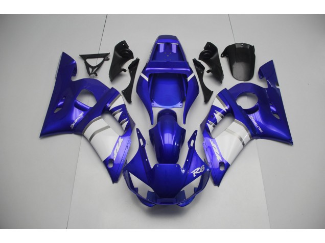 Argent Blanc & Bleu 98-02 Yamaha R6 Carénage Argent Blanc & Bleu 98-02 Yamaha R6 Carénage