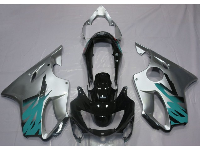 Argent Brillant & Bleu Sarcelle 99-00 Honda CBR600 F4 Carénage Argent Brillant & Bleu Sarcelle 99-00 Honda CBR600 F4 Carénage