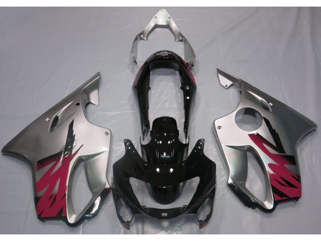 Argent Brillant & Rouge 99-00 Honda CBR600 F4 Carénage Argent Brillant & Rouge 99-00 Honda CBR600 F4 Carénage