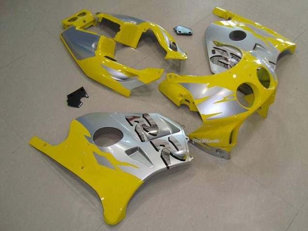 Argent Jaune 90-98 Honda CBR250RR Carénage Argent Jaune 90-98 Honda CBR250RR Carénage