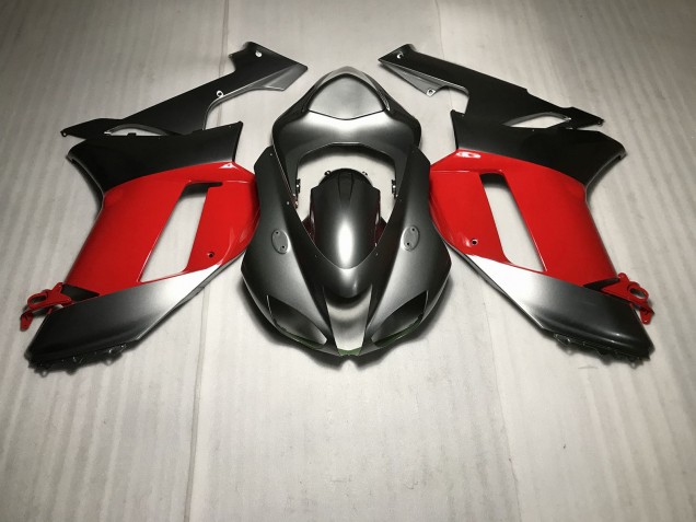 Argent Métallisé Avec Rouge 07-08 Kawasaki ZX6R Carénage Argent Métallisé Avec Rouge 07-08 Kawasaki ZX6R Carénage