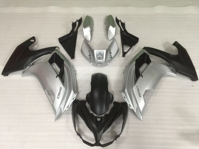 Argent & Noir 12-16 Kawasaki Ninja 650R Carénage Argent & Noir 12-16 Kawasaki Ninja 650R Carénage