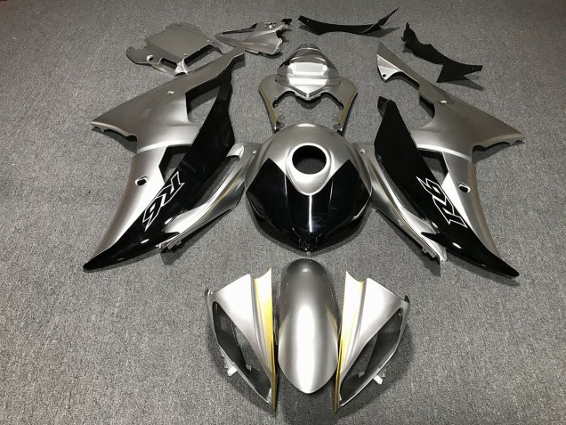 Argent & Noir Personnalisé 08-16 Yamaha R6 Carénage