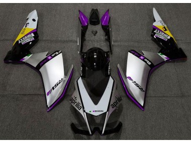 Argent Pirelli & Violet 10-15 Aprilia RSV4 1000 Carénage
