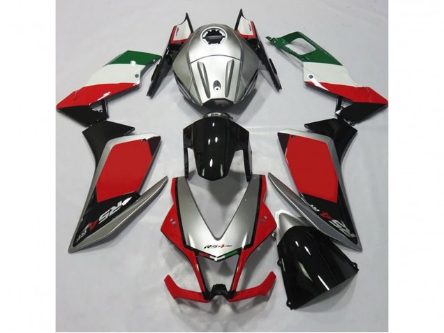 Argent & Rouge 12-15 Aprilia RS4 125 Carénage Argent & Rouge 12-15 Aprilia RS4 125 Carénage