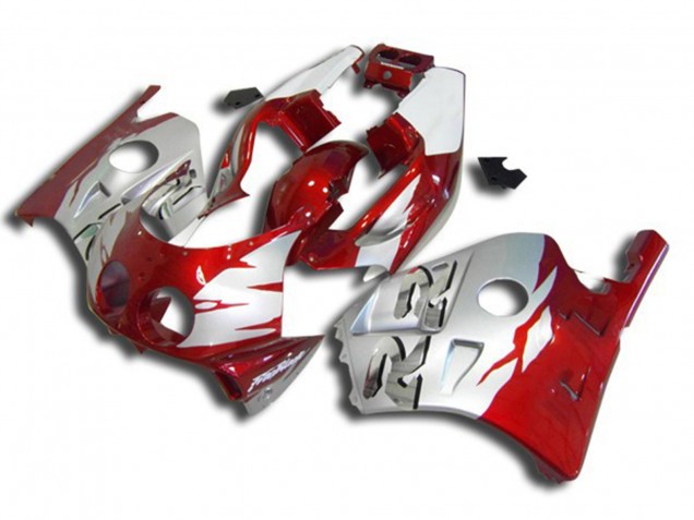 Argent Rouge & Blanc 90-98 Honda CBR250RR Carénage Argent Rouge & Blanc 90-98 Honda CBR250RR Carénage