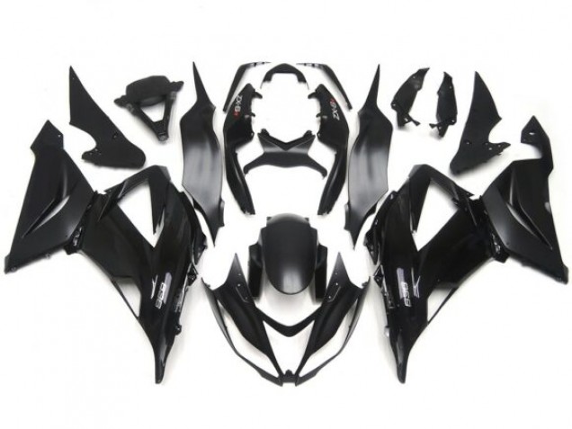 Autocollants Lisses Unis Noir Brillant/Mat 13-18 Kawasaki ZX6R Carénage