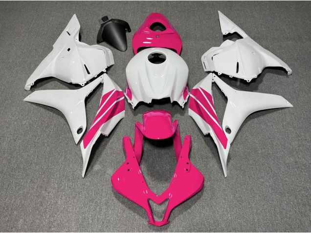 Bande Latérale Rose & Blanche 09-12 Honda CBR600RR Carénage Bande Latérale Rose & Blanche 09-12 Honda CBR600RR Carénage