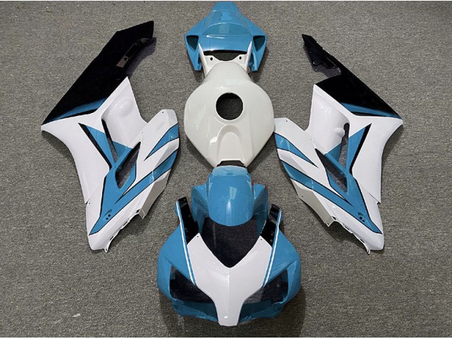 Blanc Bleu Clair & Noir Brillant 04-05 Honda CBR1000RR Carénage Blanc Bleu Clair & Noir Brillant 04-05 Honda CBR1000RR Carénage