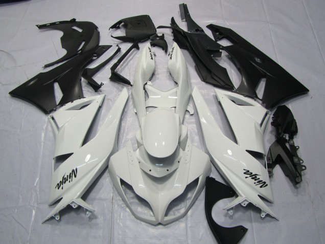 Blanc Brillant 09-12 Kawasaki ZX6R Carénage Blanc Brillant 09-12 Kawasaki ZX6R Carénage