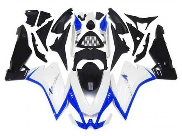 Blanc Brillant & Bleu 10-15 Aprilia RSV4 1000 Carénage