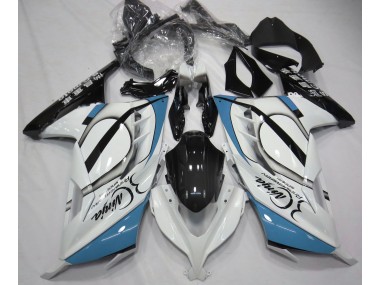 Blanc Brillant & Bleu Clair 13-18 Kawasaki Ninja 300 Carénage