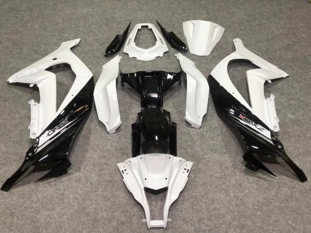 Blanc Brillant / Noir 11-15 Kawasaki ZX10R Carénage