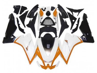 Blanc Brillant & Orange 10-15 Aprilia RSV4 1000 Carénage