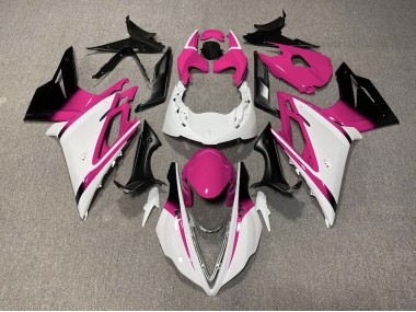 Blanc Brillant & Rose 13-16 Triumph Daytona 675 Carénage