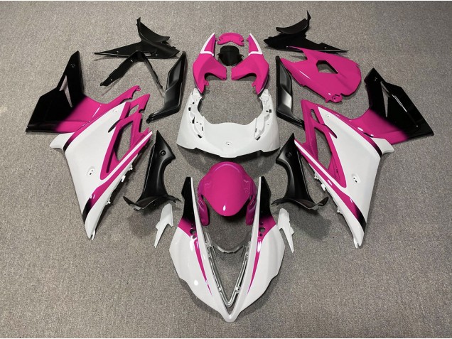 Blanc Brillant & Rose 13-16 Triumph Daytona 675 Carénage Blanc Brillant & Rose 13-16 Triumph Daytona 675 Carénage