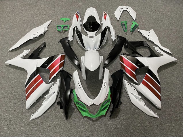 Blanc Brillant Rouge Noir & Vert 09-16 Suzuki GSXR 1000 Carénage