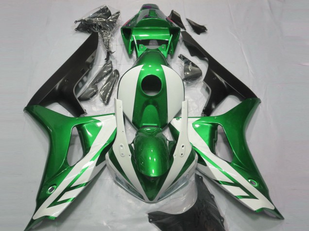 Blanc Brillant & Vert 06-07 Honda CBR1000RR Carénage Blanc Brillant & Vert 06-07 Honda CBR1000RR Carénage