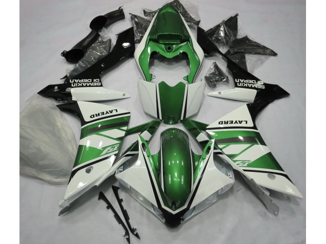 Blanc Brillant & Vert 07-08 Yamaha R1 Carénage Blanc Brillant & Vert 07-08 Yamaha R1 Carénage