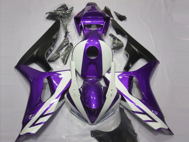 Blanc Brillant & Violet 06-07 Honda CBR1000RR Carénage Blanc Brillant & Violet 06-07 Honda CBR1000RR Carénage