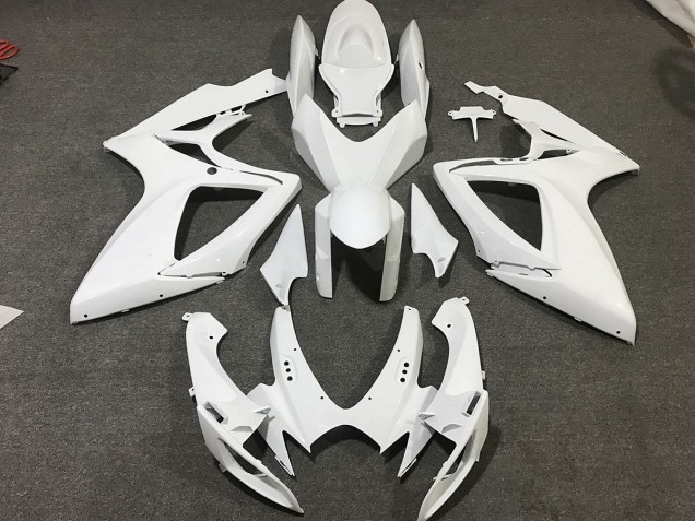 Blanc Mat 06-07 Suzuki GSXR 600-750 Carénage Blanc Mat 06-07 Suzuki GSXR 600-750 Carénage