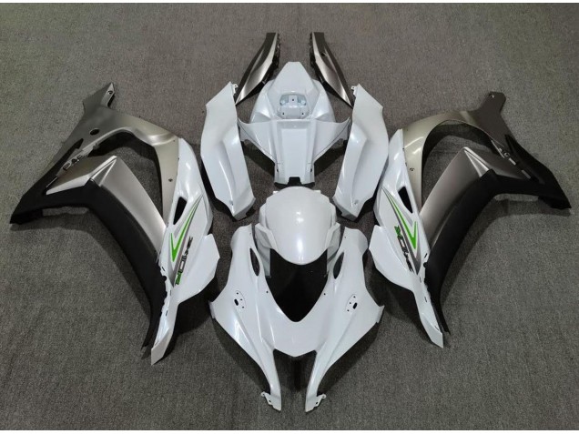 Blanc Nacré & Argent 16-19 Kawasaki ZX10R Carénage Blanc Nacré & Argent 16-19 Kawasaki ZX10R Carénage