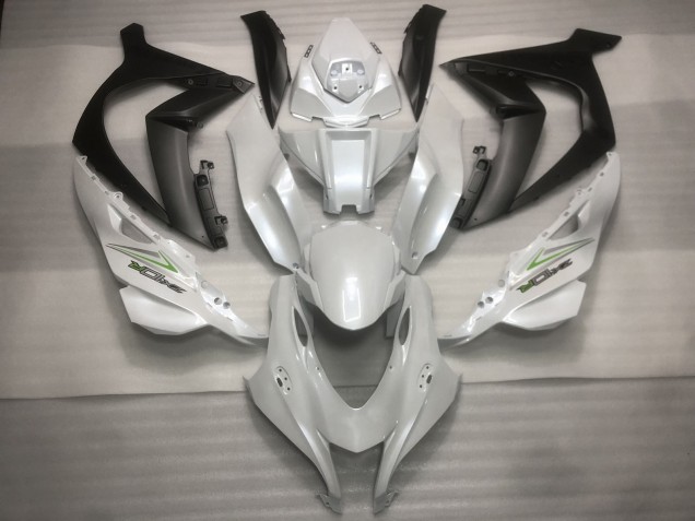 Blanc Nacré & Vert 16-19 Kawasaki ZX10R Carénage Blanc Nacré & Vert 16-19 Kawasaki ZX10R Carénage