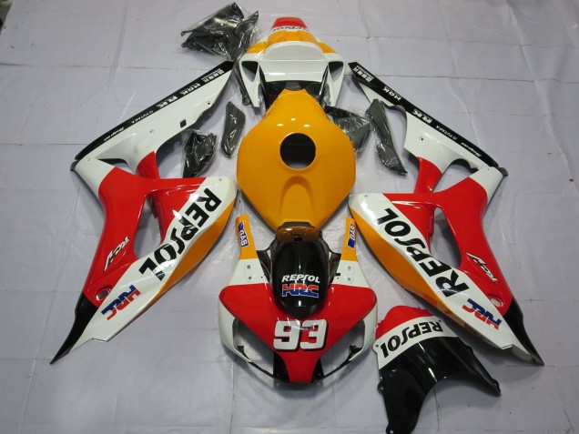 Blanc Orange Clair Repsol 06-07 Honda CBR1000RR Carénage Blanc Orange Clair Repsol 06-07 Honda CBR1000RR Carénage