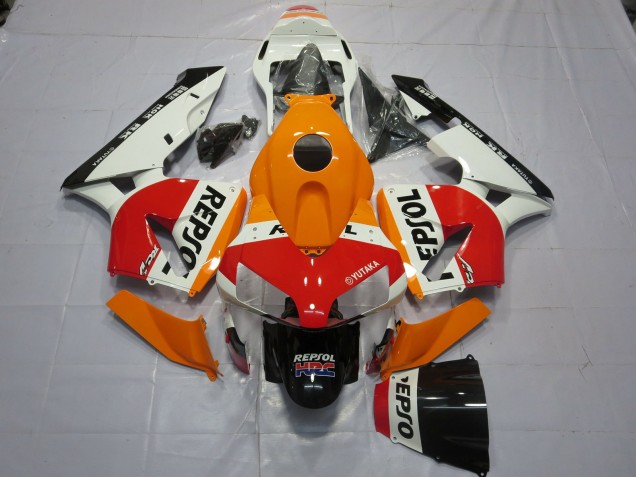 Blanc Orange Repsol 03-04 Honda CBR600RR Carénage Blanc Orange Repsol 03-04 Honda CBR600RR Carénage