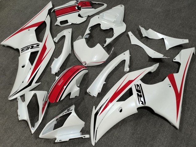 Blanc Perle Personnalisé 08-16 Yamaha R6 Carénage Blanc Perle Personnalisé 08-16 Yamaha R6 Carénage