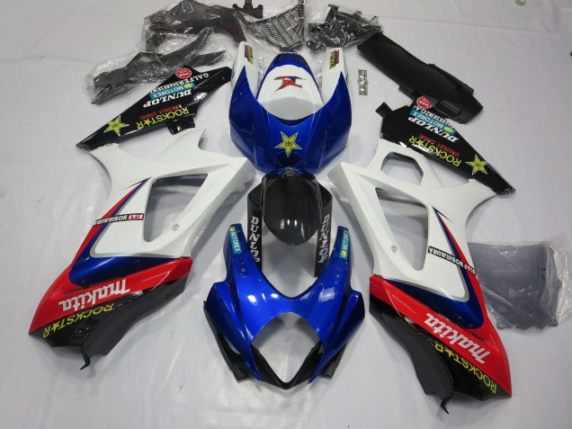 Blanc Rockstar 07-08 Suzuki GSXR 1000 Carénage Blanc Rockstar 07-08 Suzuki GSXR 1000 Carénage