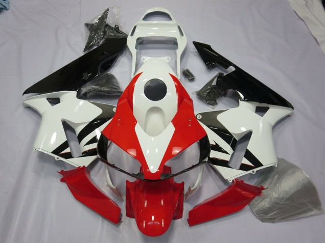 Blanc Rouge & Noir 03-04 Honda CBR600RR Carénage Blanc Rouge & Noir 03-04 Honda CBR600RR Carénage