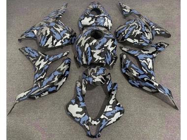 Bleu & Argent Camo 09-12 Honda CBR600RR Carénage