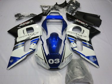 Bleu Blanc 03 98-02 Yamaha R6 Carénage