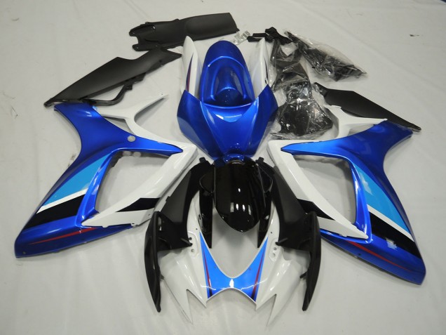 Bleu & Blanc 06-07 Suzuki GSXR 600-750 Carénage Bleu & Blanc 06-07 Suzuki GSXR 600-750 Carénage
