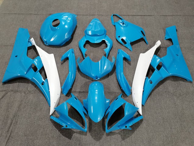 Bleu & Blanc Avec Perle 06-07 Yamaha R6 Carénage Bleu & Blanc Avec Perle 06-07 Yamaha R6 Carénage