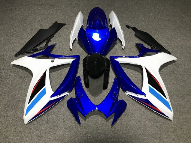 Bleu Blanc & Noir 06-07 Suzuki GSXR 600-750 Carénage