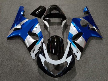 Bleu Brillant & Argent OEM 00-02 Suzuki GSXR 1000 Carénage