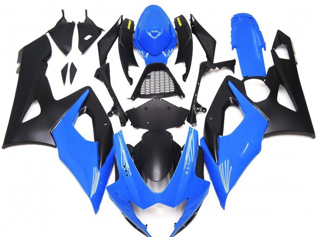 Bleu Brillant Avec Logos Jaunes 05-06 Suzuki GSXR 1000 Carénage