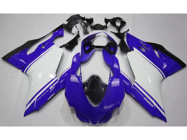 Bleu Brillant Blanc & Noir 11-14 Ducati 1199 Carénage Bleu Brillant Blanc & Noir 11-14 Ducati 1199 Carénage