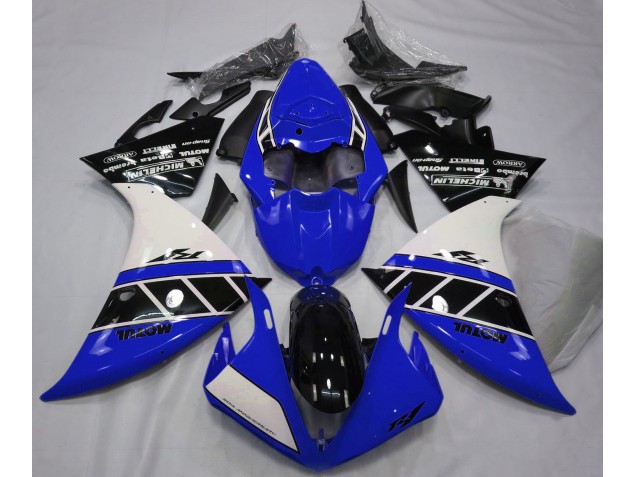 Bleu Brillant Blanc & Noir 12-14 Yamaha R1 Carénage Bleu Brillant Blanc & Noir 12-14 Yamaha R1 Carénage
