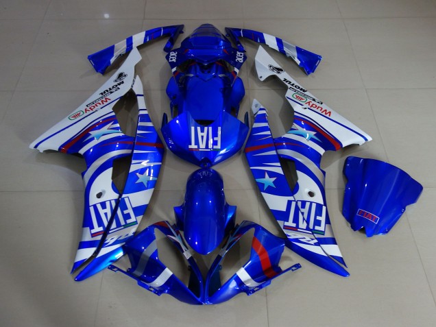 Bleu Brillant Fiat 08-16 Yamaha R6 Carénage Bleu Brillant Fiat 08-16 Yamaha R6 Carénage