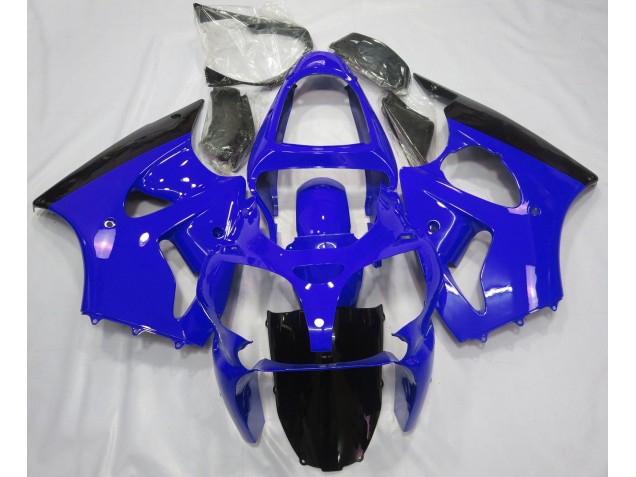 Bleu Brillant & Noir 00-02 Kawasaki ZX6R Carénage Bleu Brillant & Noir 00-02 Kawasaki ZX6R Carénage