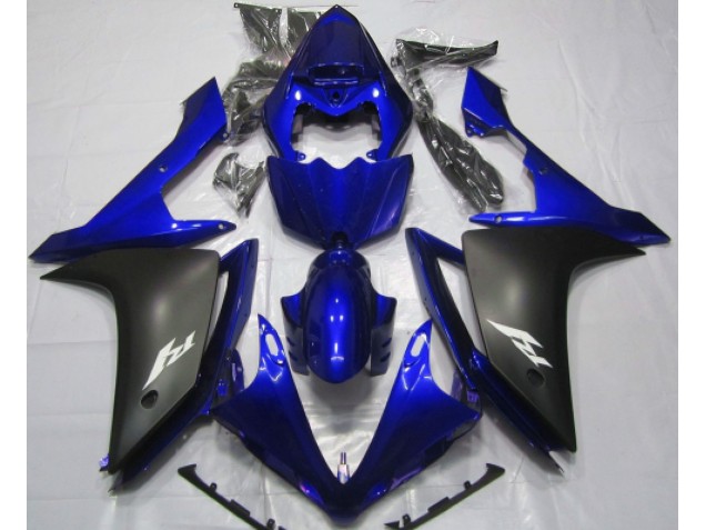 Bleu Brillant & Noir 07-08 Yamaha R1 Carénage Bleu Brillant & Noir 07-08 Yamaha R1 Carénage
