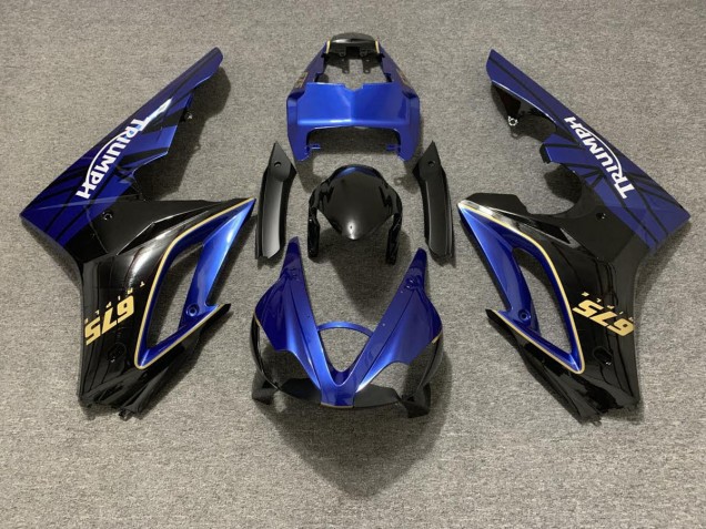 Bleu Brillant & Noir 09-12 Triumph Daytona 675 Carénage Bleu Brillant & Noir 09-12 Triumph Daytona 675 Carénage